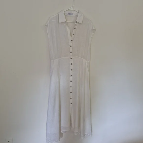 Sundance Brave+True Clarity Linen Midi Dress - Picture 3 of 11